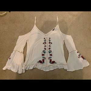 Long Sleeve Cold-Shoulder Blouse